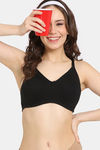 Zivame Double Layered Non Wired 3/4th Coverage Tshirt Bra - Tap Shoe — thumbnail 1